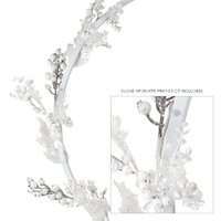 Silver White Glitter Garland 130cm